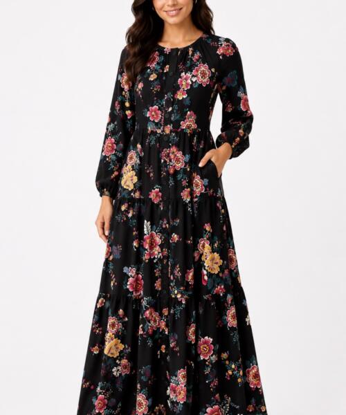 Black Floral Dress