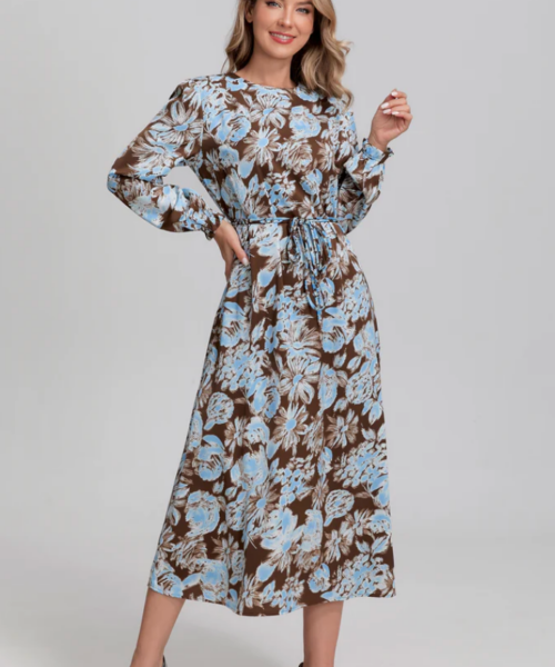 Mocha Bluebell Midi Dress