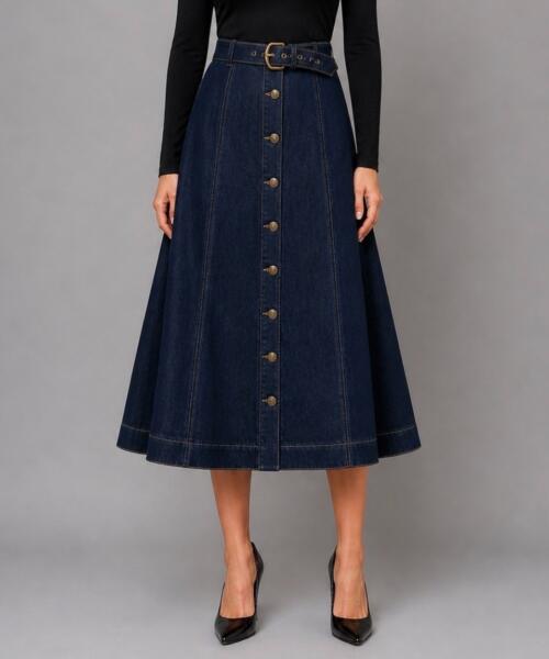 Denim skirt- Navy