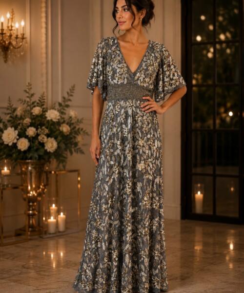 Arielle Silver Royale Gown
