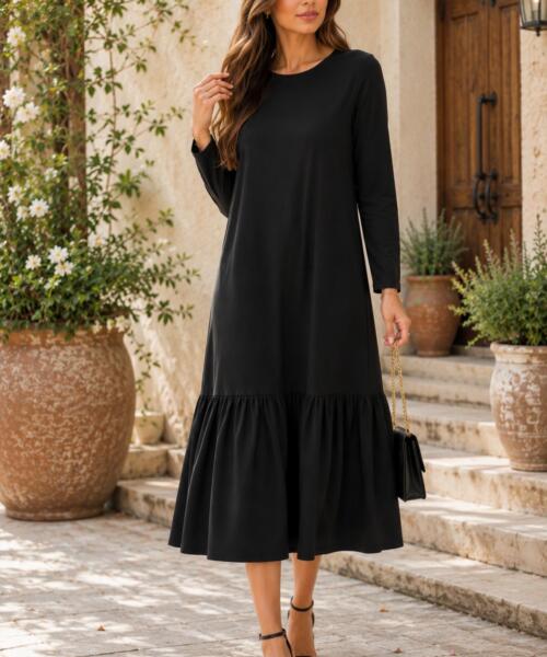 Black ruffle Dress