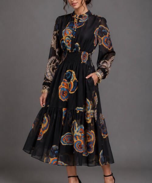 Black Swirl Dress