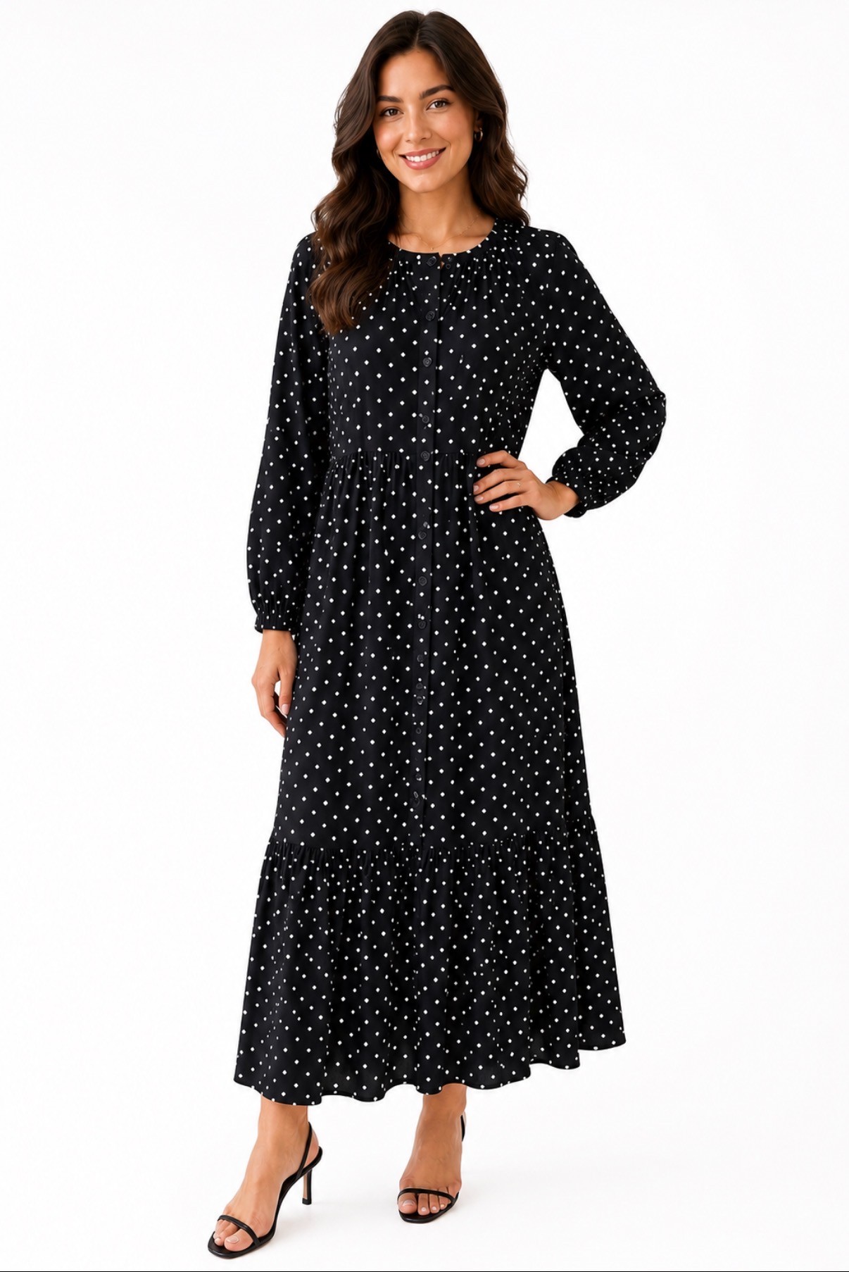 Black/White Square Dress