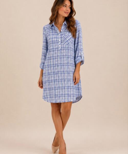 Bluebell Breeze Shirt Dress