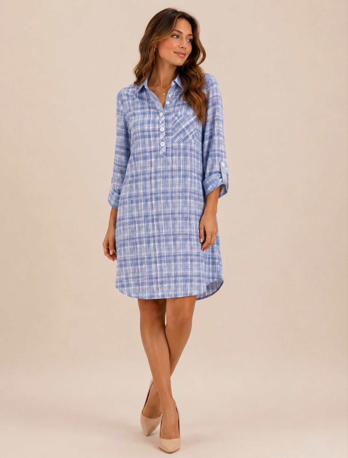 Bluebell Breeze Shirt Dress