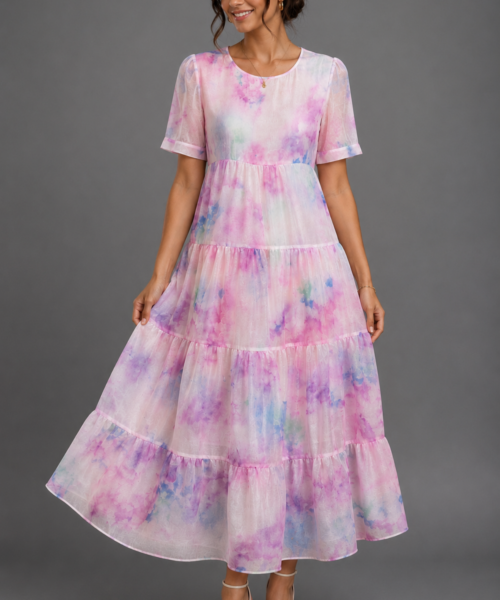 Cotton Candy Tiered Dress