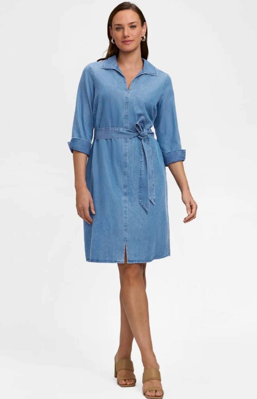 Denim A-line Dress - Image 2