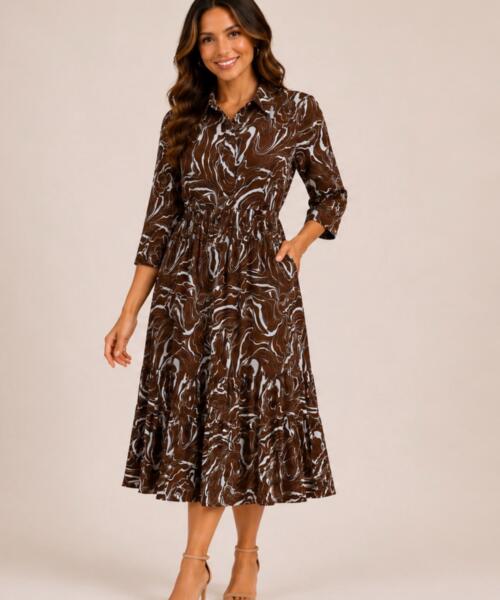 Espresso Swirl Dress