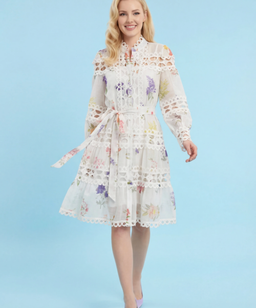 Garden Lace Tiered Dress