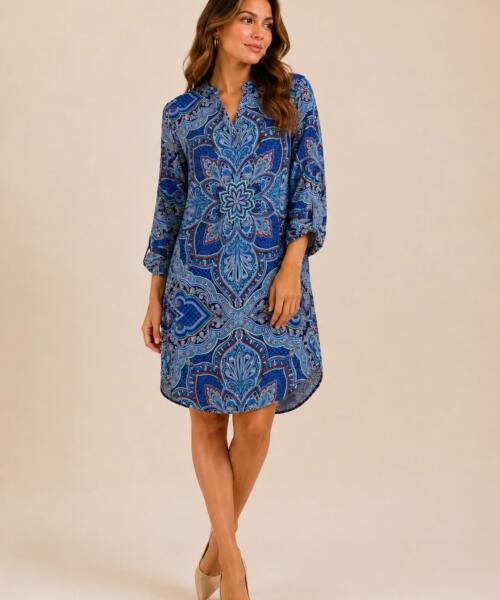 Island Paisley Dress