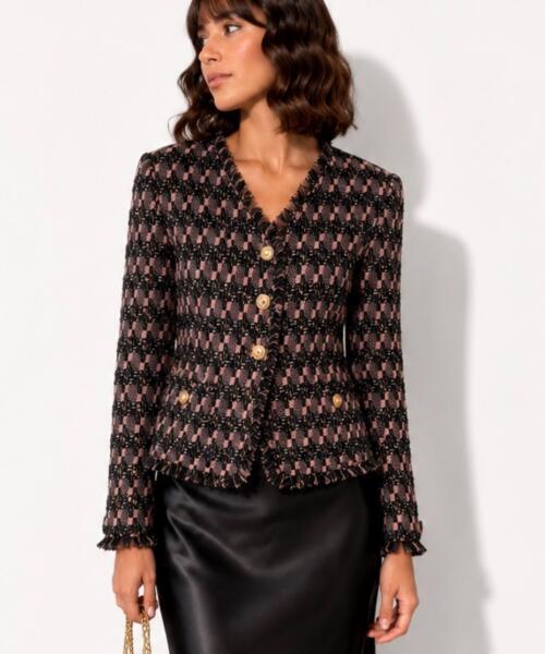 Midnight Blush Tweed Blazer