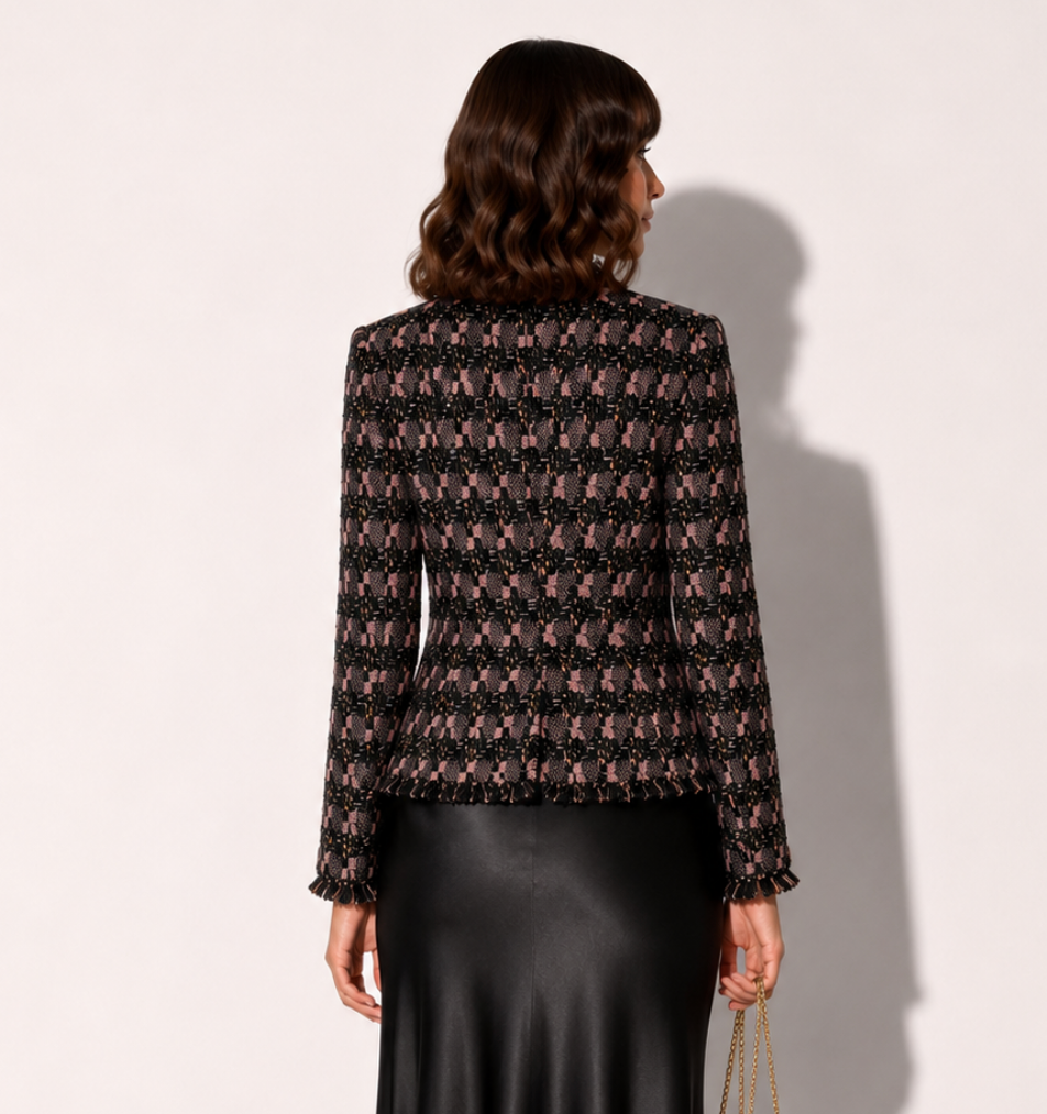 Midnight Blush Tweed Blazer - Image 2