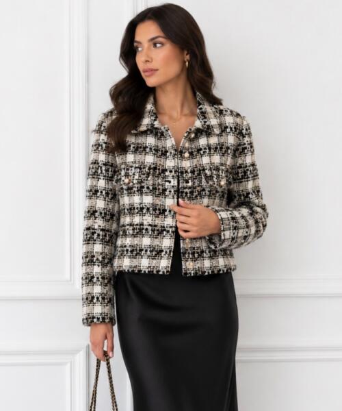 Midnight Pearl Tweed Blazer