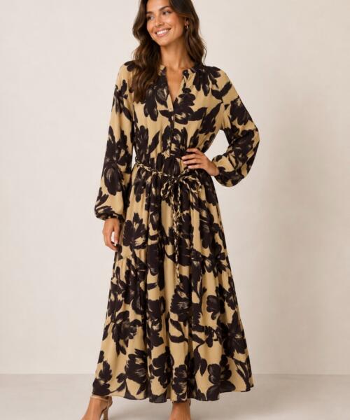 Mocha Bloom Dress