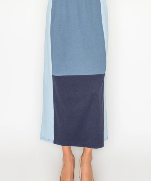 Monoco Blue Contrast Skirt