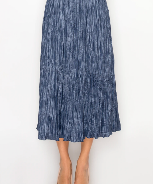 Navy Crinkle Maxi
