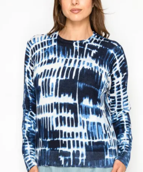 Navy Graphic Pattern Sweater