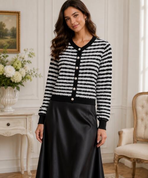 Noir Pearl Cardigan