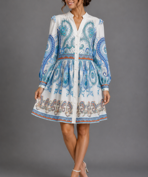 Ocean Breeze Paisley Dress