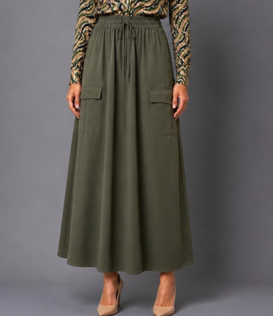 Olive Maxi Skirt