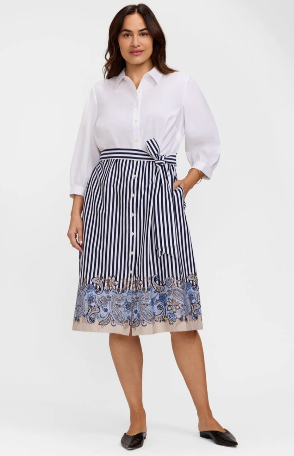 Paisley Striped Dress