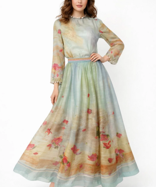 Pastel  Bloom Organza 2 PCS Set