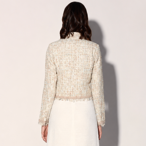 Sage Pearl Tweed Blazer - Image 2