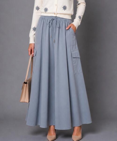 Sky Blue Maxi Skirt