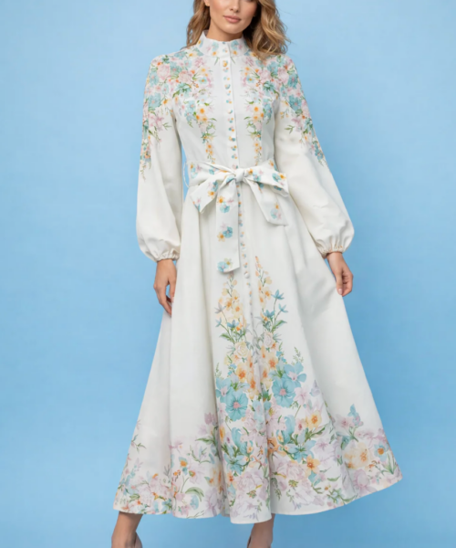 Soft Petal Maxi Dress