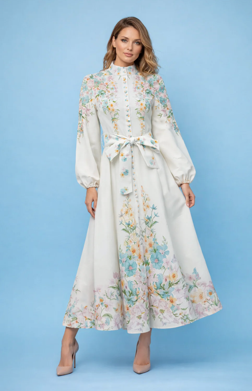 Soft Petal Maxi Dress