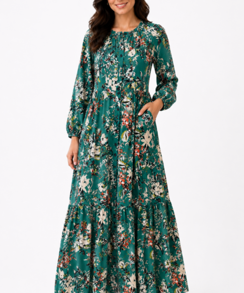Sunny Green Floral Dress