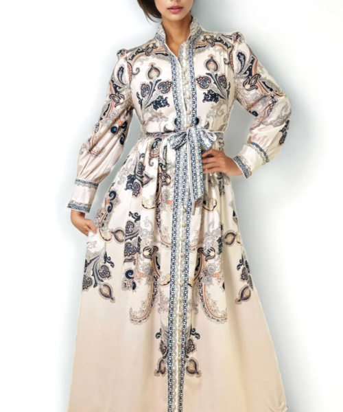Vintage Paisley Maxi Dress