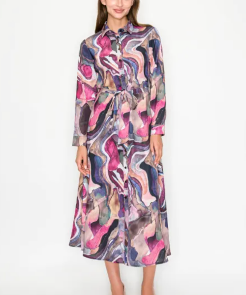 Watercolor Swirl Dress