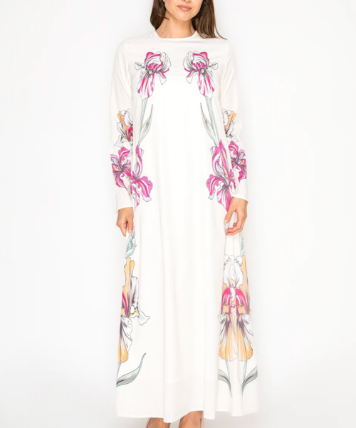 White Floral Blossom Maxi