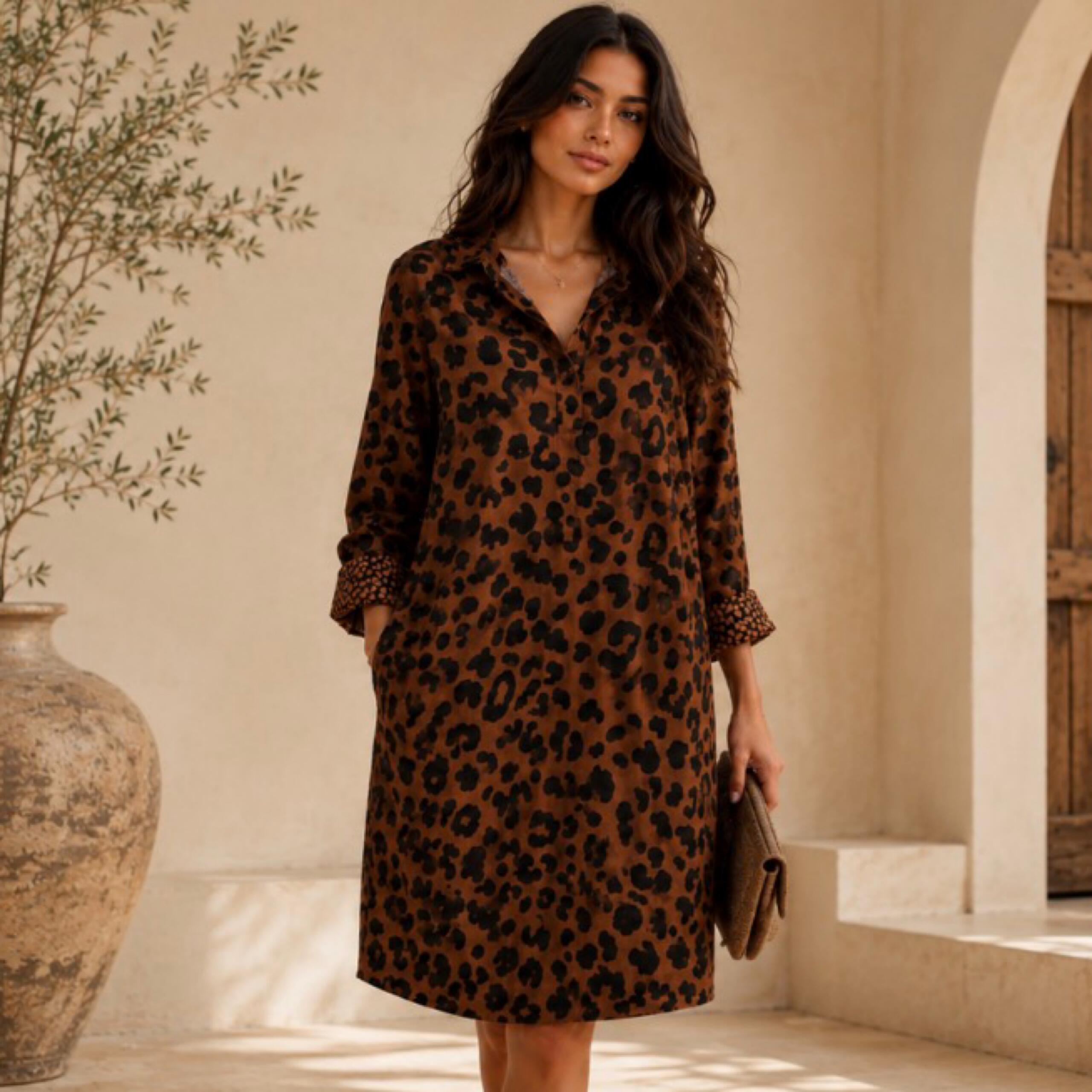 Wild Cheetah Shirt Dress